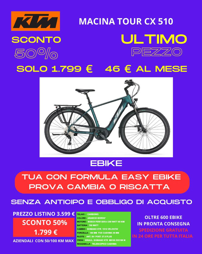 Ebike Ktm Macina Tour Cx510