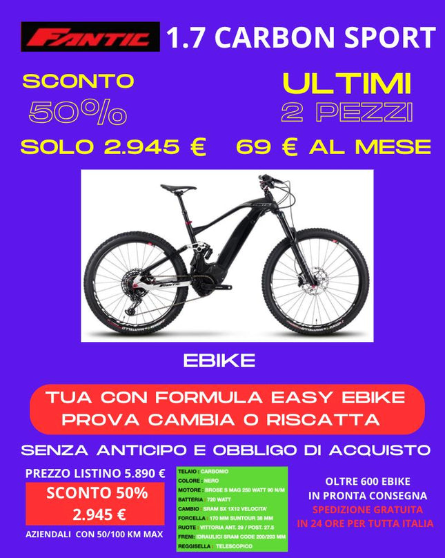 Ebike FANTIC XMF 1.7 CARBON SPORT