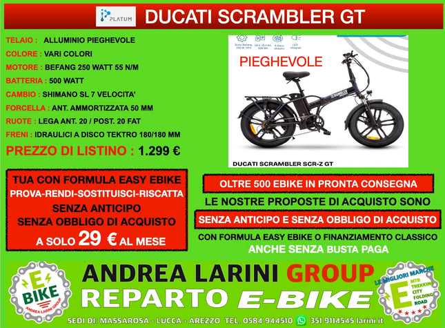 Ebike Fat Ducati Scrambler Gt