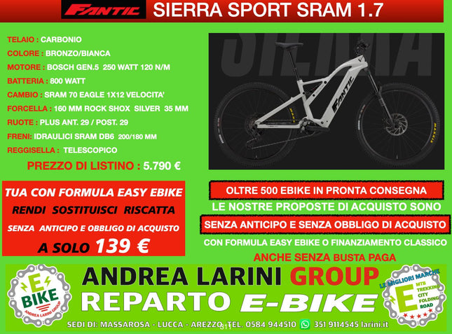 Ebike Fantic Sierra Sport Sram 1.7