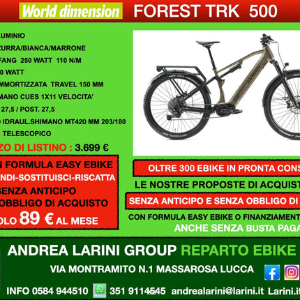 Ebike Trekking World Dimension Forest TRK 500