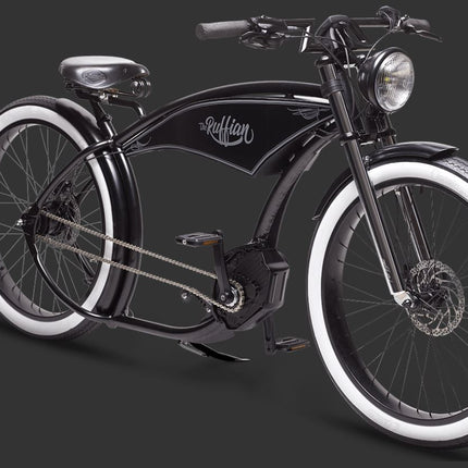 eBike THE RUFFIAN Black / Whitewall