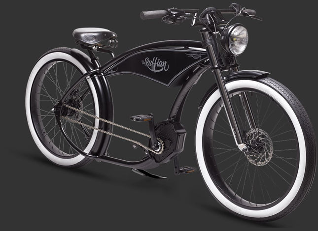 eBike THE RUFFIAN Black / Whitewall