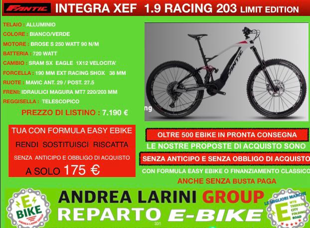 Ebike Fantic Integra xef 1.9 racing