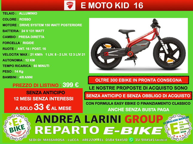 Ducati E Moto Kid 16