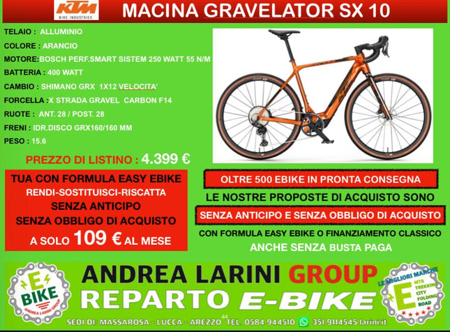 Ebike Ktm Macina Gravelator Sx 10 oro