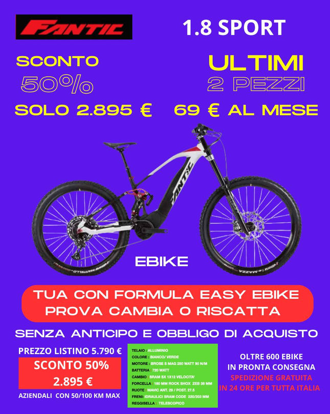 Ebike Fantic xef 1.8 sport