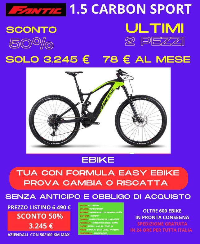 Ebike Fantic XTF 1.5 Carbon Sport