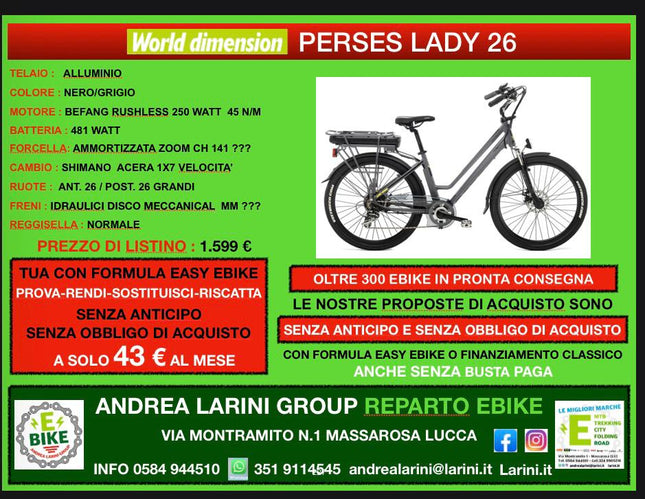 Ebike World Dimension Perses Lady