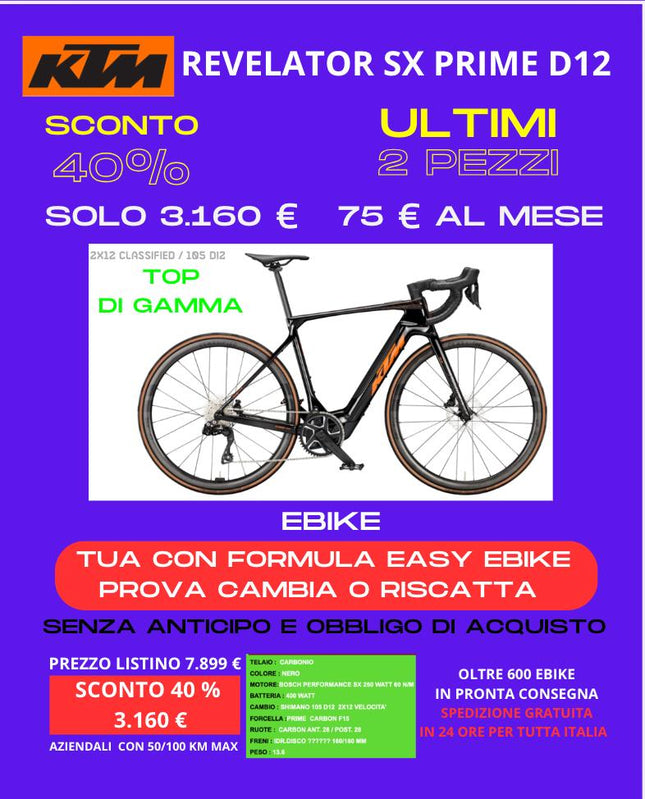 Bici Ktm revelator Sx Prime D12