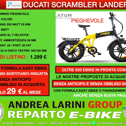 Ebike Fat Ducati Scrumbler Lander