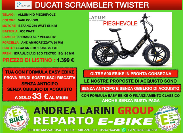 Ebike Fat Ducati Scrambler Twister