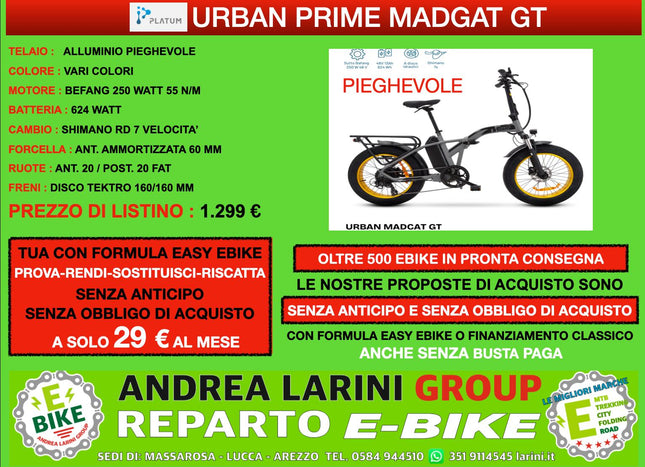 Ebike Fat Urban Prime  Madcat GT