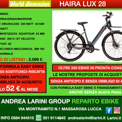 Ebike City World Dimension Haira Lux 28