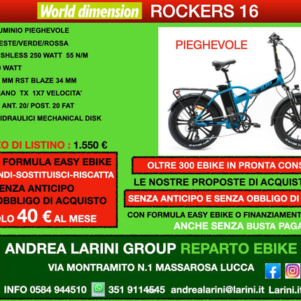 Ebike Fat World Dimension Rockers 16