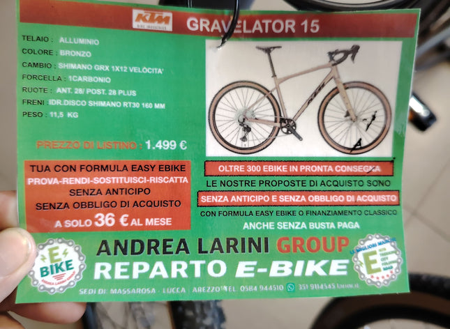 Bici Gravel KTM Gravelator 15