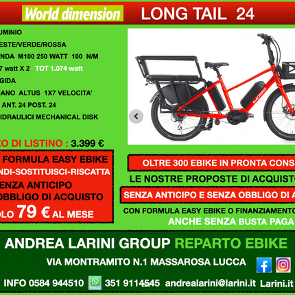 Ebike World Dimension Long Tail 24