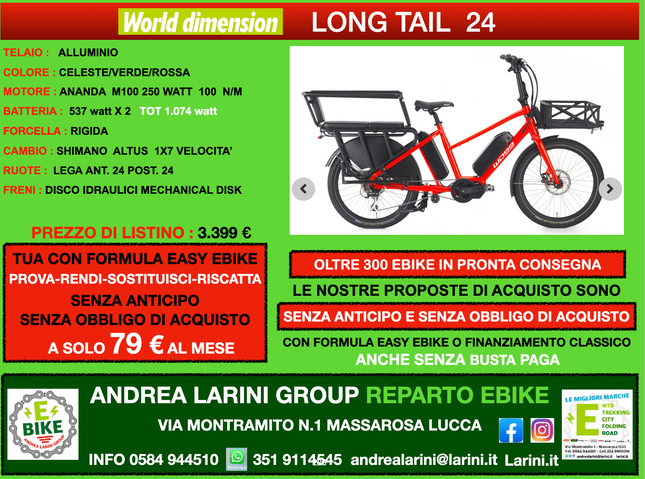Ebike World Dimension Long Tail 24