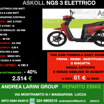 ASKOLL NGS3 ELETTRICO