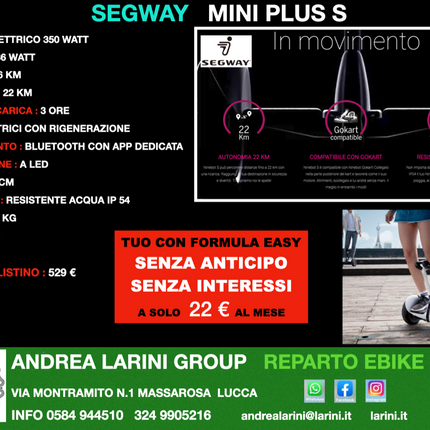 SEGWAY MINI PLUS S 350w