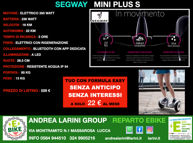 SEGWAY MINI PLUS S 350w